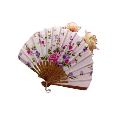 Custom Printed 8 Inch Wooden Folding Hand Fan for Weddings and Promotional Events