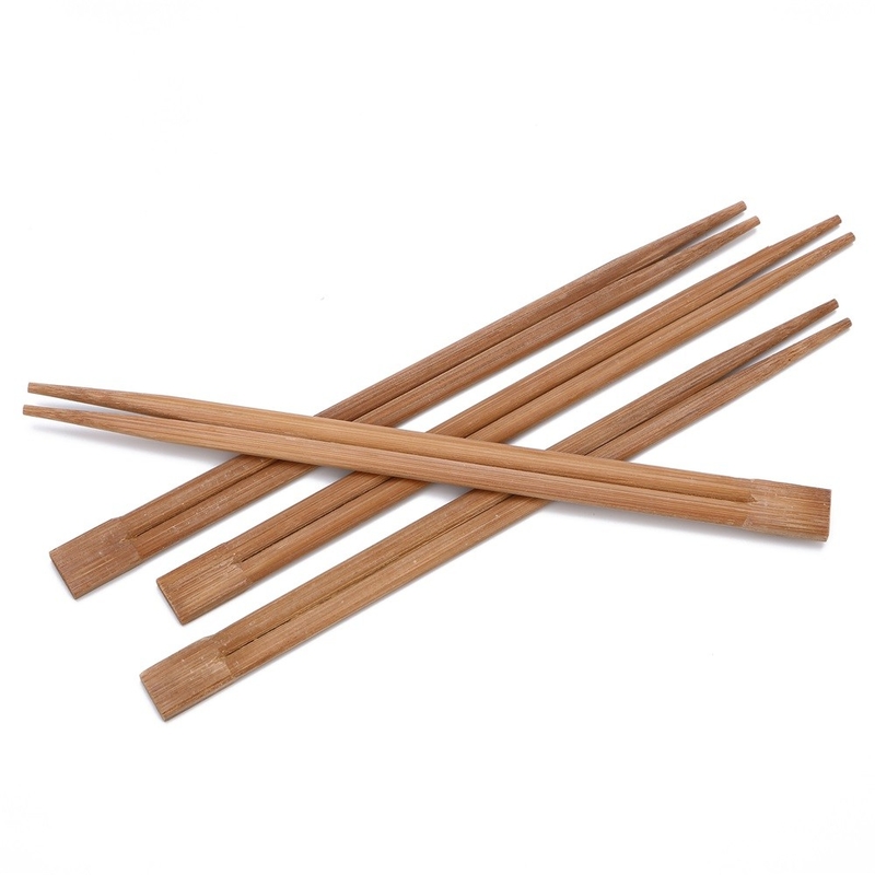Best price 21cm Twin Printed Barbecue Disposable Bamboo Wooden Chopsticks With Free Design Custom Paper Sleeve