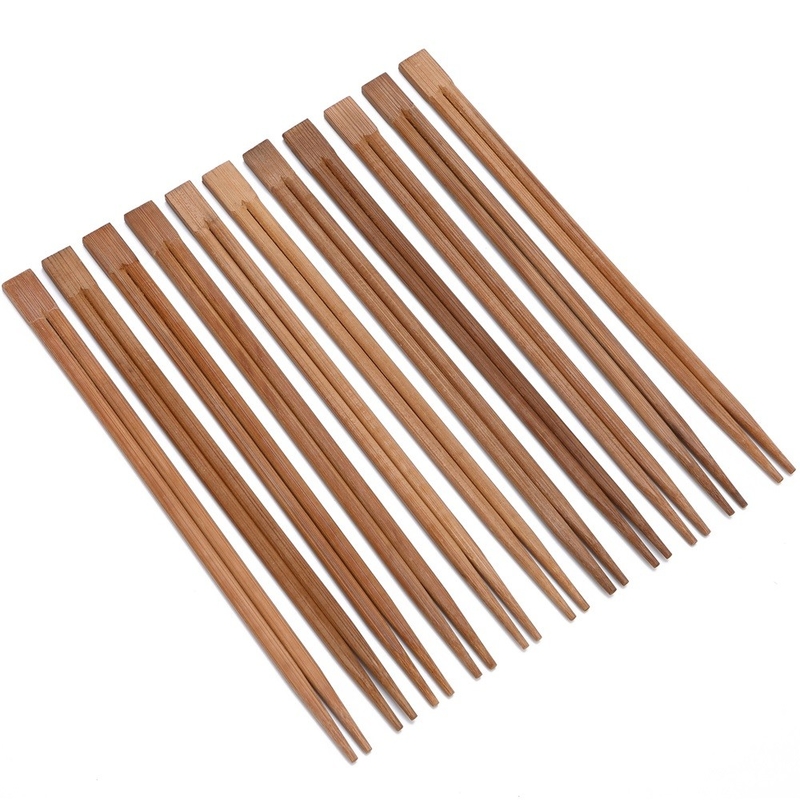 Best price 21cm Twin Printed Barbecue Disposable Bamboo Wooden Chopsticks With Free Design Custom Paper Sleeve