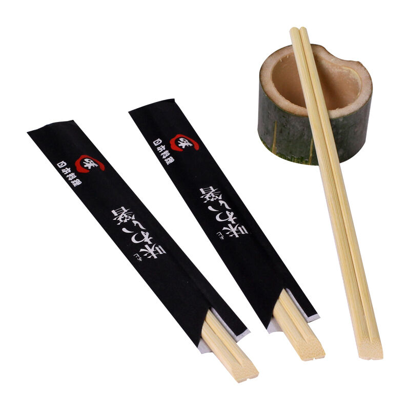 210mm Paper Wrapped Disposable Bamboo Chopsticks Made from 100% Natural Moso Bamboo for Sushi and Restaurants